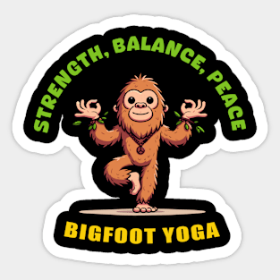 Bigfoot Yoga Sticker